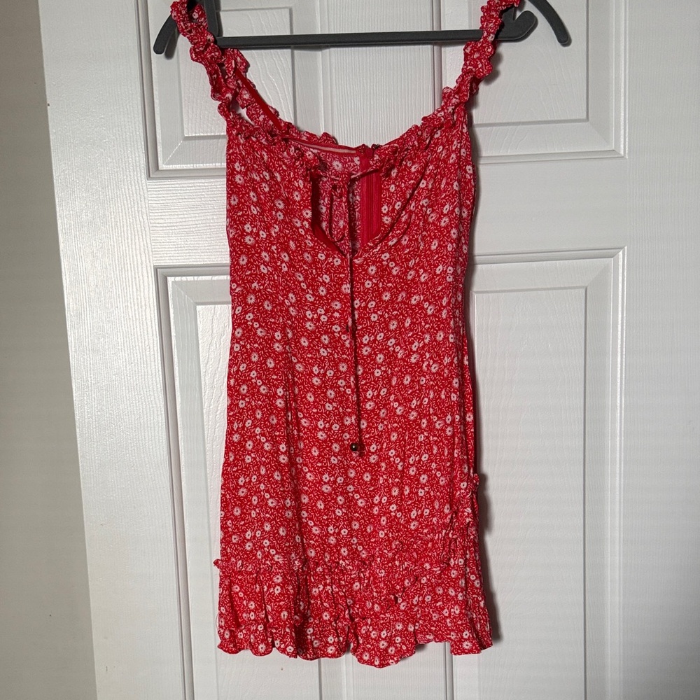 Skylar + Madison Red and White Floral Top